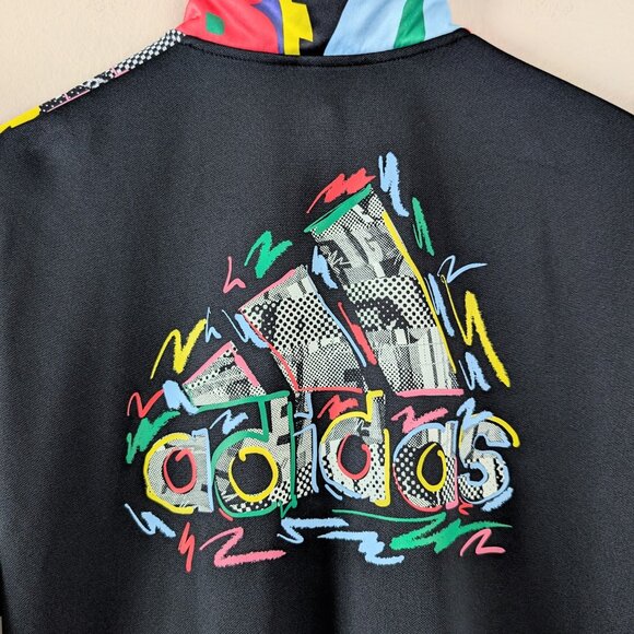 Adidas x Kris Andrew Small Black & Rainbow Tiro Track Jacket Pride L Small Hole - Picture 10 of 12